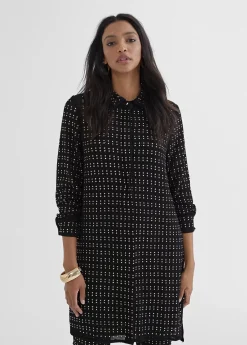 Outlet Chaqueta larga con piezas metálicas Camisas Y Blusas|Chaquetas Y Gabardinas