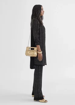 Outlet Chaqueta larga con piezas metálicas Camisas Y Blusas|Chaquetas Y Gabardinas