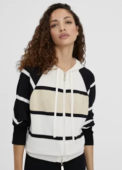 Best Chaqueta rayas con capucha Punto|Chaquetas Y Gabardinas