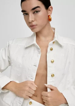 Discount Chaqueta tejana blanca Chaquetas Y Gabardinas|Abrigos Y Cazadoras