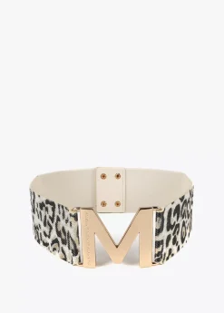 Hot Cinturón elástico animal print Accesorios