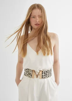 Hot Cinturón elástico animal print Accesorios