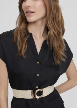 Clearance Cinturón elástico efecto ráfia Accesorios