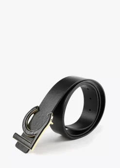 New Cinturón hebilla forrada efecto piel Cinturones