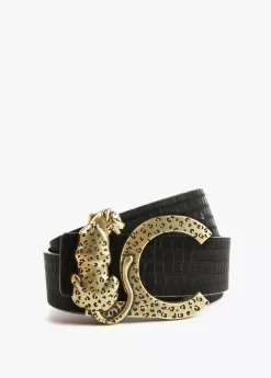 Outlet Cinturón reversible animal print Cinturones