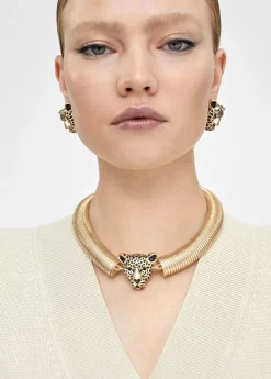 Hot Collar cabeza leopardo Bisuteria