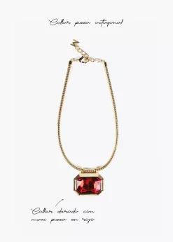 Hot Collar dorado con colgante Bisuteria