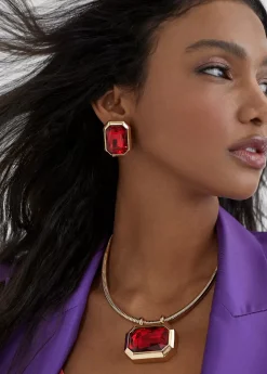 Hot Collar dorado con colgante Bisuteria