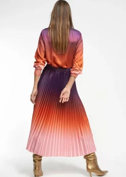 Clearance Falda degrade plisada Vestidos Y Faldas