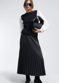 Hot Falda efecto piel Vestidos Y Faldas