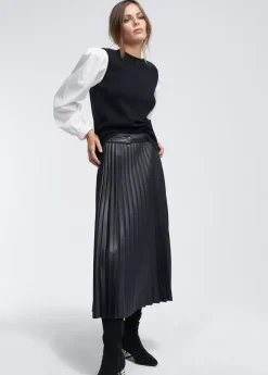 Hot Falda efecto piel Vestidos Y Faldas