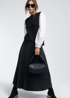 Hot Falda efecto piel Vestidos Y Faldas