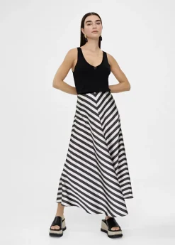 Online Falda midi de rayas Vestidos Y Faldas