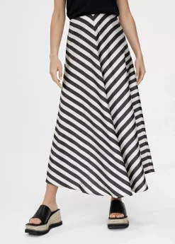 Online Falda midi de rayas Vestidos Y Faldas