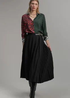 Online Falda midi plisada Vestidos Y Faldas