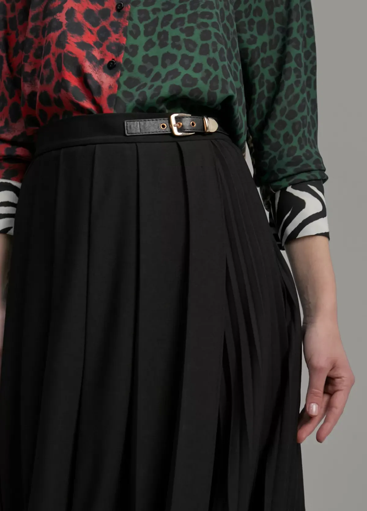 Online Falda midi plisada Vestidos Y Faldas