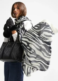 Sale Fular logo y estampado zebra Animal Print|Bufandas Y Pañuelos