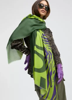 Clearance Fular maxi logo y animal Animal Print|Bufandas Y Pañuelos