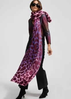 Fular plisado animal print Animal Print|Bufandas Y Pañuelos