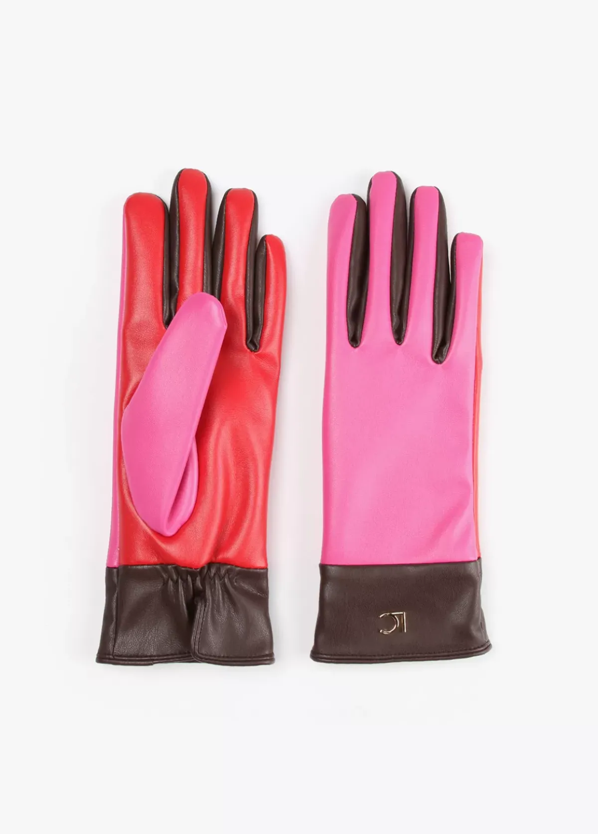 Hot Guantes efecto piel tricolor Gorros Sombreros Y Guantes