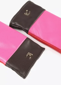 Hot Guantes efecto piel tricolor Gorros Sombreros Y Guantes