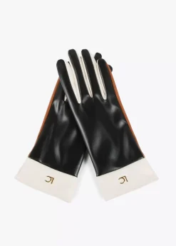 Clearance Guantes efecto piel tricolor Gorros Sombreros Y Guantes