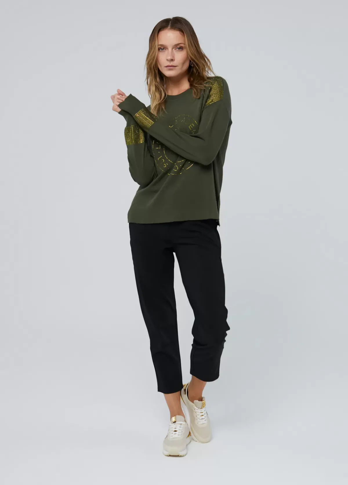 Best Jersey punto logo strass Punto|Sudaderas