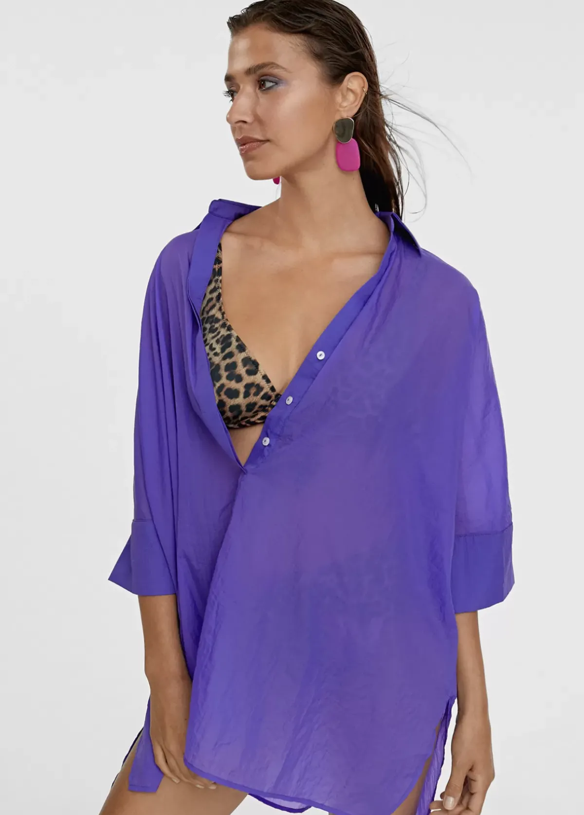 Discount Kaftan corto kimono Camisas Y Blusas|Baño