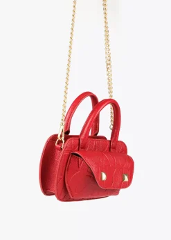 Mini bandolera con logo grabado Bolsos