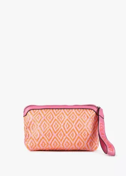 Neceser efecto rafia bicolor Accesorios|Bolsos