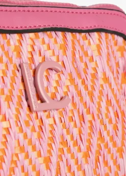 Neceser efecto rafia bicolor Accesorios|Bolsos