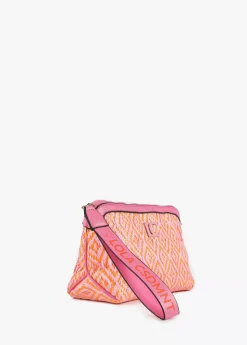 Neceser efecto rafia bicolor Accesorios|Bolsos