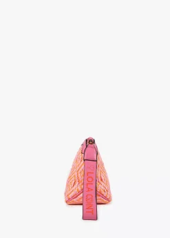 Neceser efecto rafia bicolor Accesorios|Bolsos