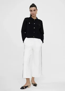 Discount Pantalón blanco con vivo Pantalones