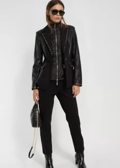 Online Pantalón detalle eyelets Pantalones