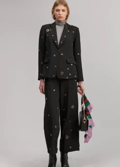 Outlet Pantalón detalle eyelets Pantalones