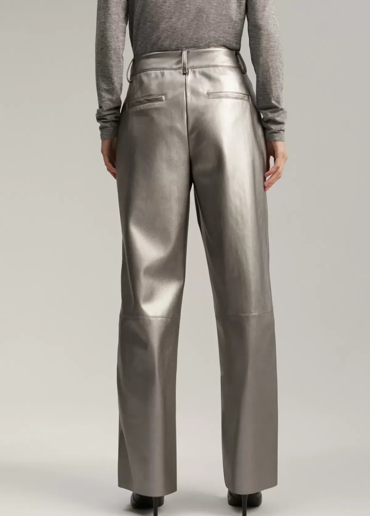 Outlet Pantalón efecto piel Pantalones