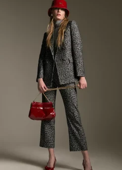 Pantalón jacquard animal print Animal Print|Pantalones