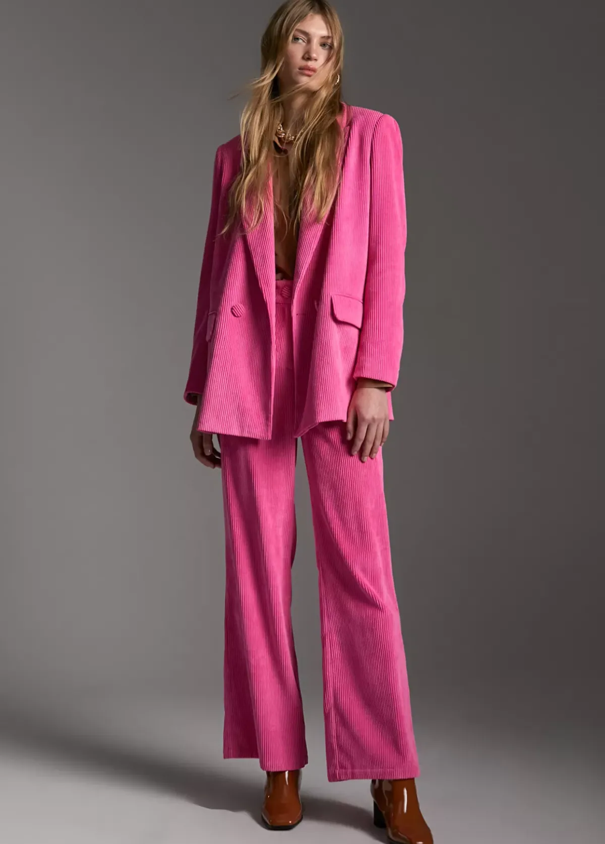 Discount Pantalón pana wideleg Pantalones