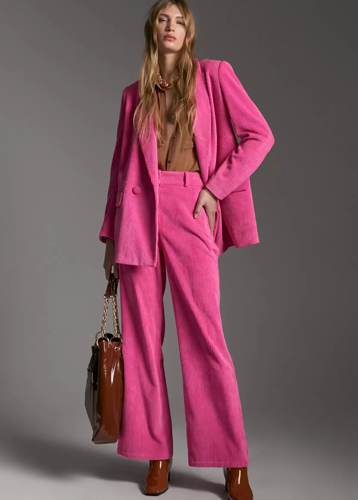 Discount Pantalón pana wideleg Pantalones