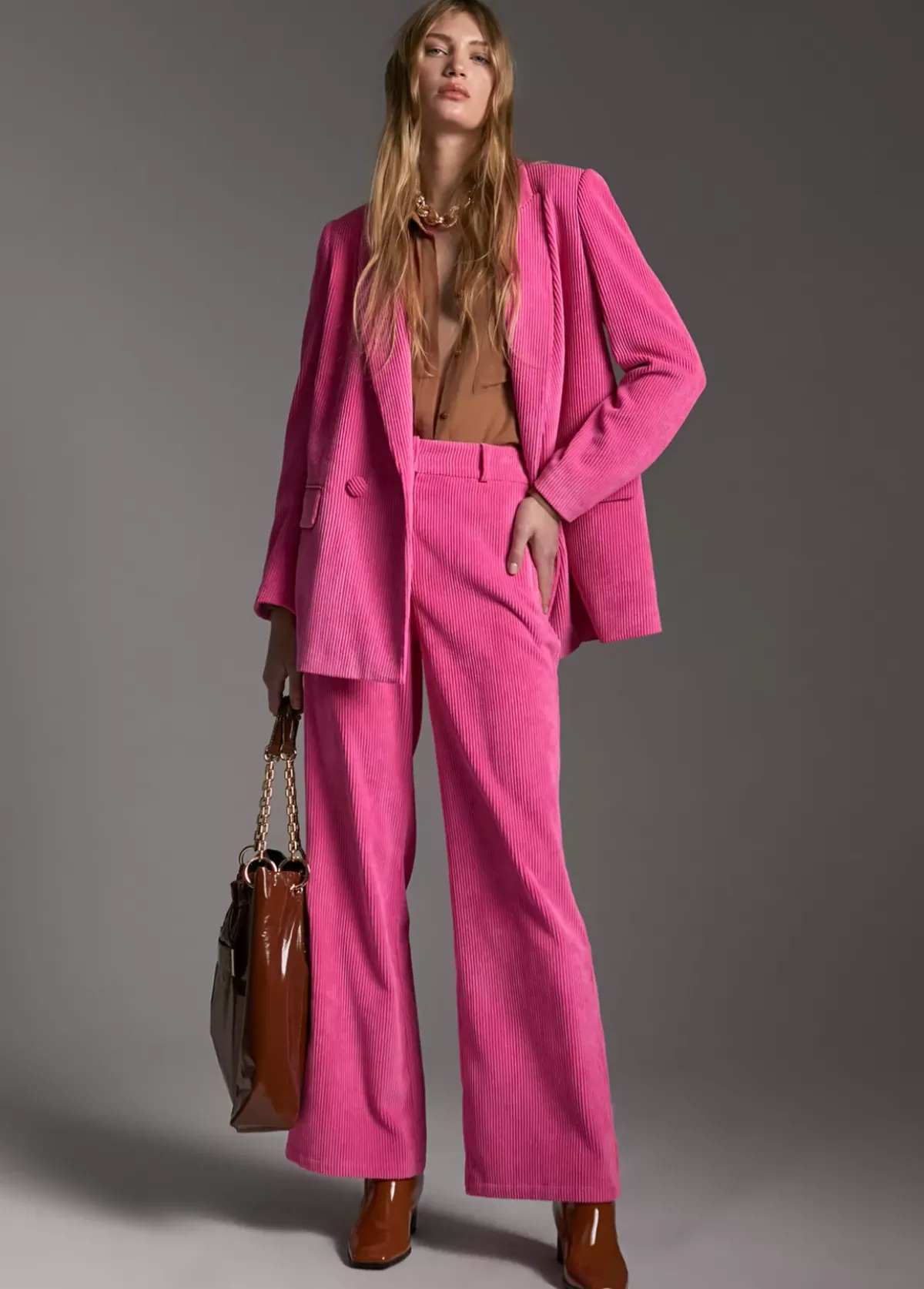 Discount Pantalón pana wideleg Pantalones