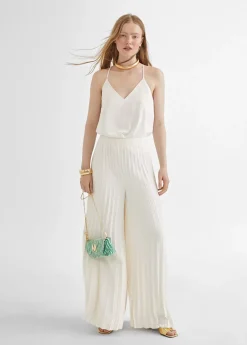 Outlet Pantalón plisado y fluído Pantalones