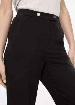 Pantalón recto detalle botón Pantalones