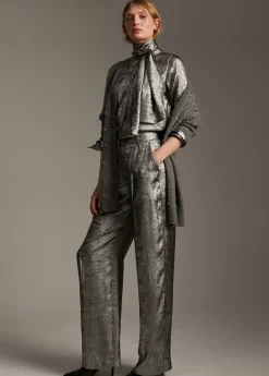 Discount Pantalón recto laminado Pantalones