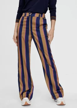 Outlet Pantalén satén rayas Pantalones