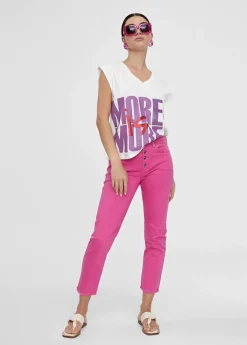 Pantalón tejano con botones Pantalones