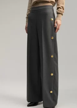 Online Pantalón wideleg detalle snaps Pantalones