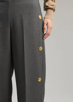 Online Pantalón wideleg detalle snaps Pantalones