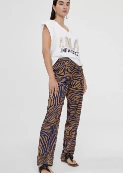 Best Pantalon recto estampado animal Pantalones
