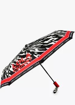 Best Paraguas pequeño automático print cebra| Lola Casademunt Animal Print|Paraguas